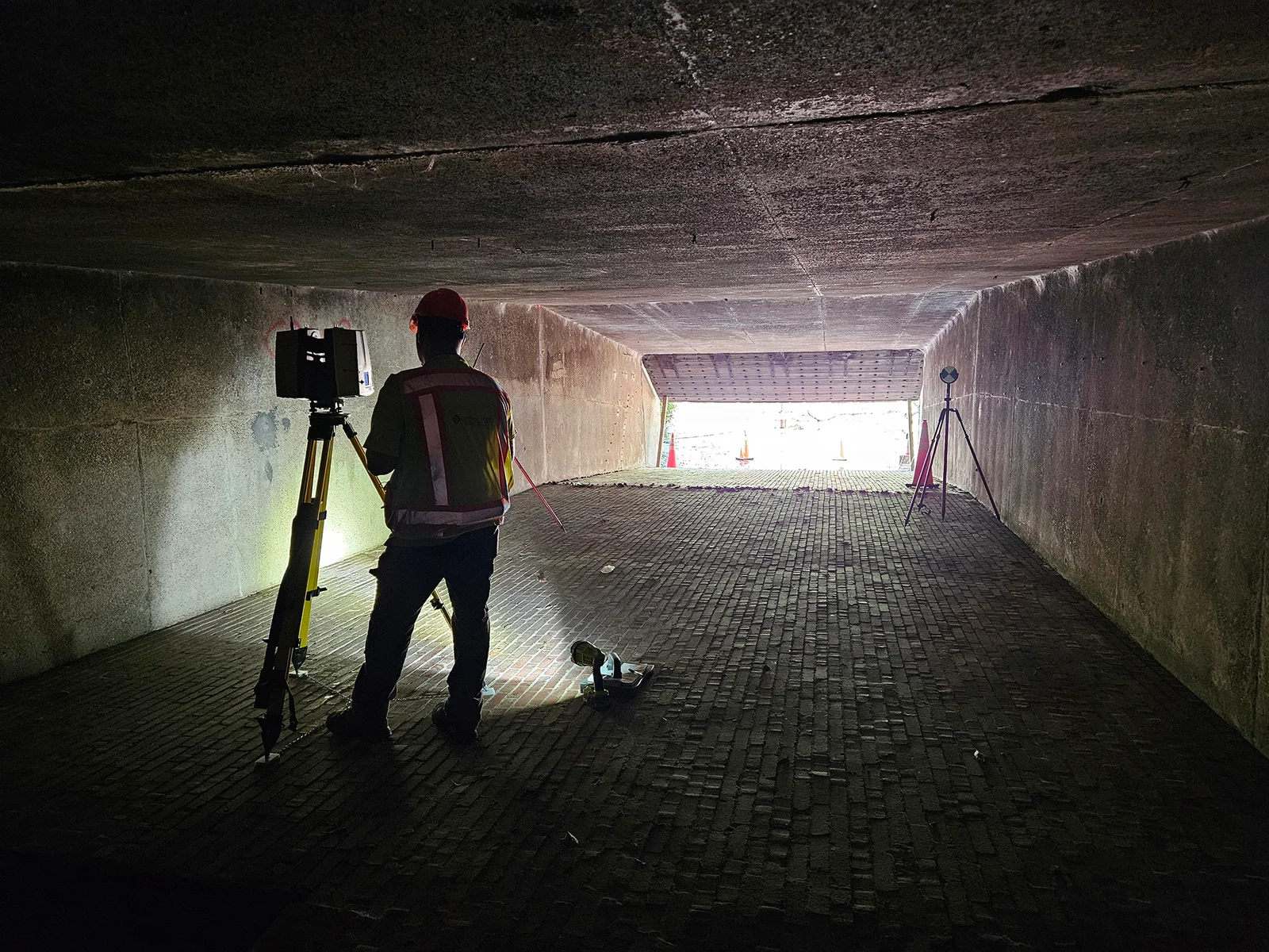 light in tunnel