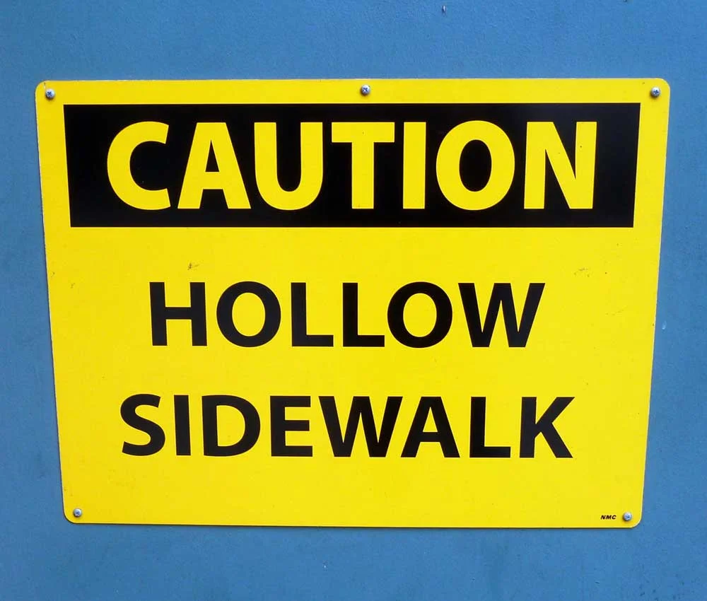 Sidewalk Vault Sign