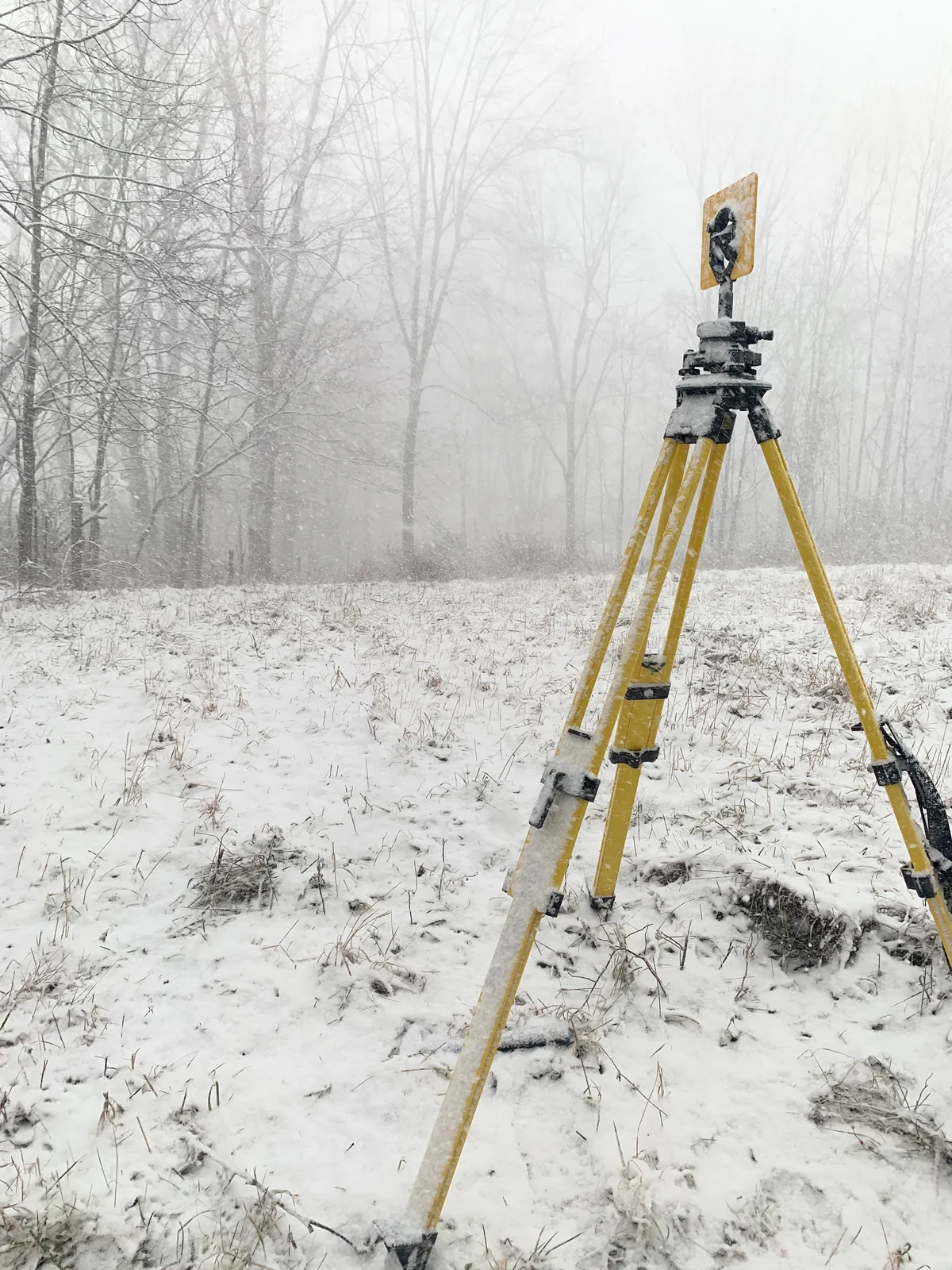 snow on tripod